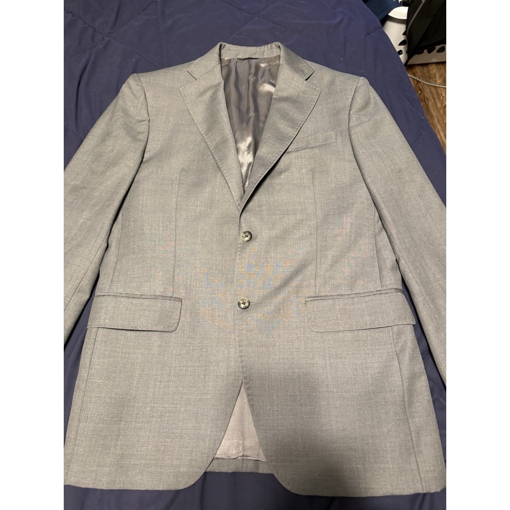 Ermenegildo Zegna Tropical Wool Blazer By Del Mare 1911 48R Gray